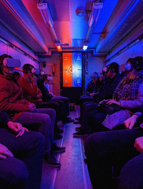 Security awareness virtual reality experience truck